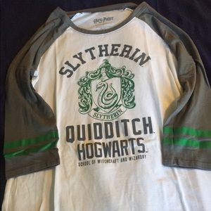 Harry Potter Slytherin Quidditch baseball tee